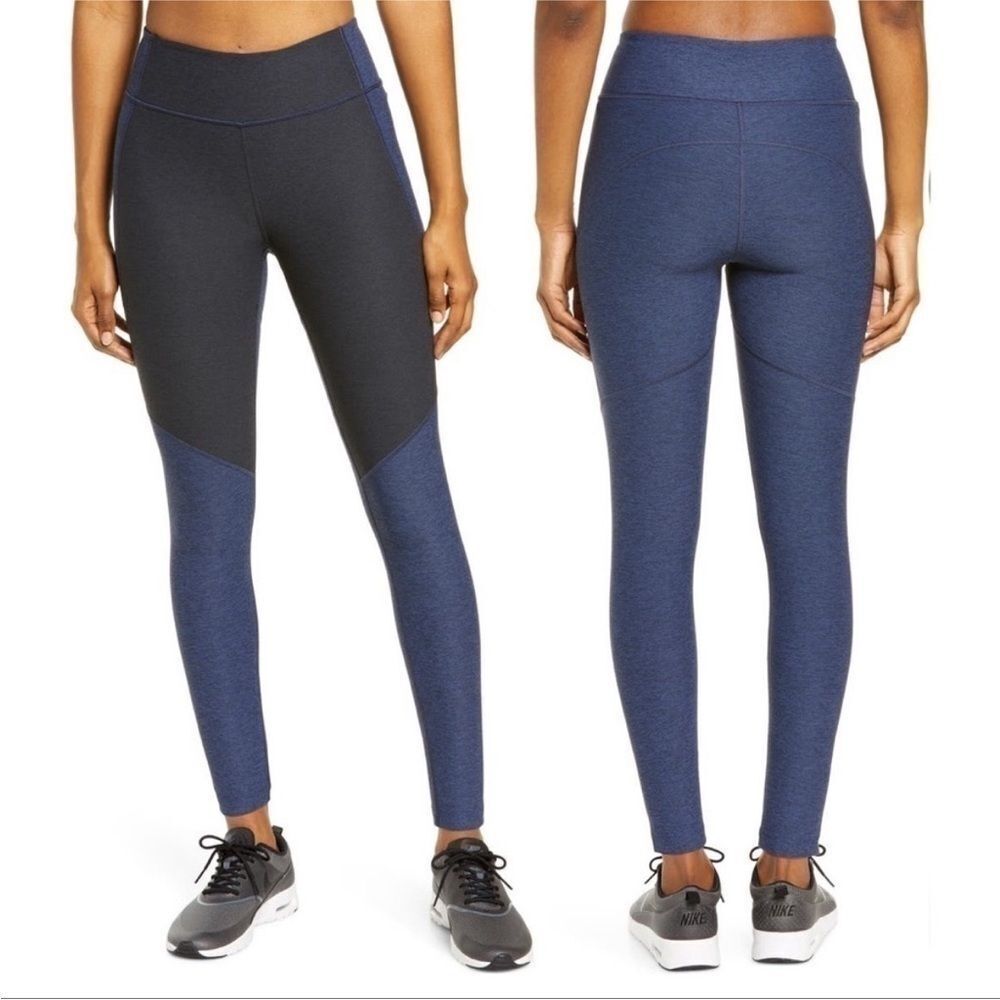 OUTDOOR VOICES | Two Tone Warm Up Blue Leggings Women’s Size Small
